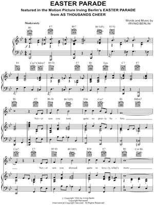 Easter Parade Sheet Music Downloads at Musicnotes.com