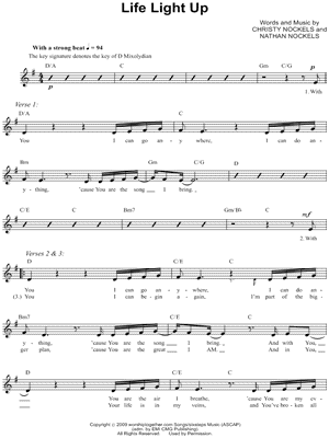 Life Light Up Sheet Music 2 Arrangements Available Instantly