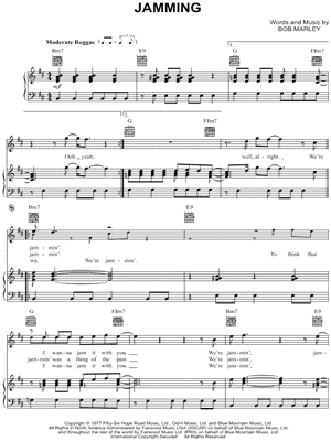 Jamming Tab by Bob Marley (Guitar Pro) - Full Score