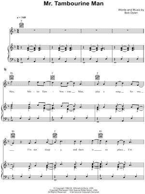 Mr Tambourine Man Sheet Music 9 Arrangements Available Instantly Musicnotes