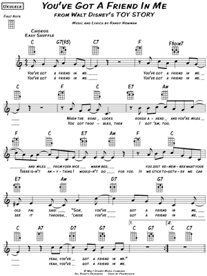 Randy Newman You Ve Got A Friend In Me Sheet Music Leadsheet In C Major Transposable Download Print Sku Mn