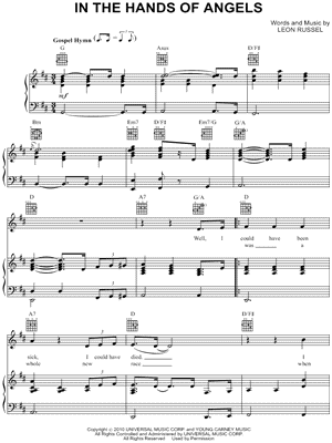 Leon Russell - In the Hands of Angels - Sheet Music (Digital Download)