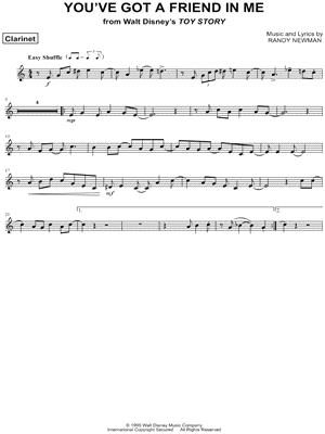 You Ve Got A Friend In Me Clarinet From Toy Story Sheet Music Clarinet Solo In C Major Download Print Sku Mn