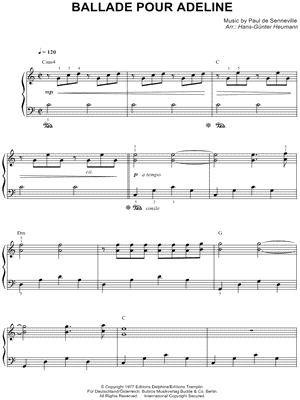 Ballade Pour Adeline Sheet Music 13 Arrangements Available Instantly Musicnotes