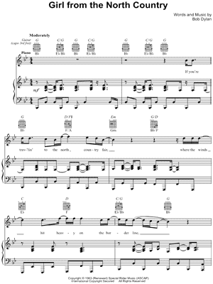 Leon Russell - Girl From the North Country - Sheet Music (Digital Download)