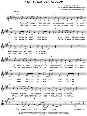 The Edge Of Glory Sheet Music 12 Arrangements Available Instantly Musicnotes The Edge Of Glory Sheet Music 12 Arrangements Available Instantly Musicnotes