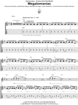 Megalomania Sheet Music Piano