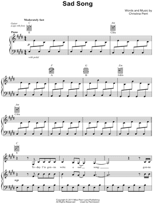 How to write a sad piano songs
