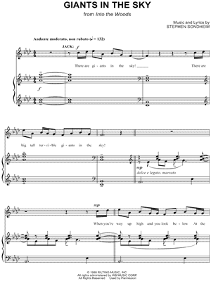 Stephen Sondheim - Giants In the Sky - from Into the Woods - Sheet Music (Digital Download)