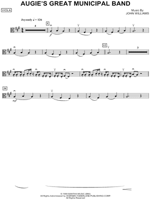 Augie's Great Municipal Band - Viola & Piano Sheet Music from Star Wars Episode I: The Phantom Menace - Instrumental Parts