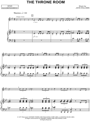 The Throne Room - Piano Accompaniment" from 'Star Wars' Sheet Music Bb Major - Download & Print - SKU: MN0103839