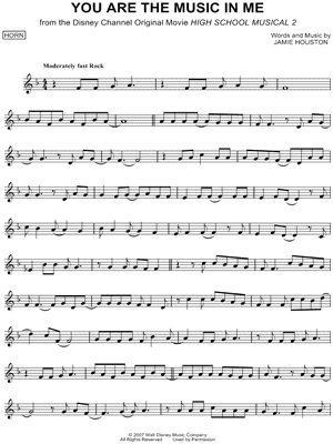 You Are The Music In Me From High School Musical 2 Sheet Music In F Major Download Print Sku Mn