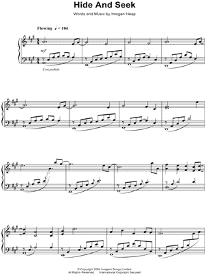 Imogen Heap Hide and Seek Sheet Music (Piano Solo) in A Major - Download  & Print - SKU: MN0107481