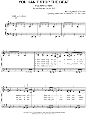 You Can T Stop The Beat Sheet Music 8 Arrangements Available Instantly Musicnotes