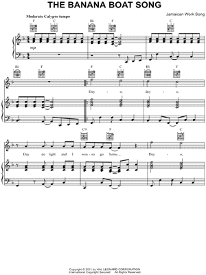 jamaican folk song sheet music downloads at musicnotes.com