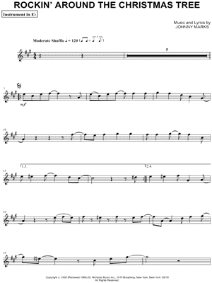Toby Keith - Rockin' Around the Christmas Tree - Eb Instrument - Sheet Music (Digital Download)