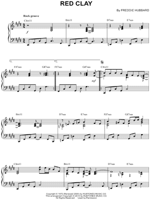 Freddie Hubbard - Red Clay - Sheet Music (Digital Download)