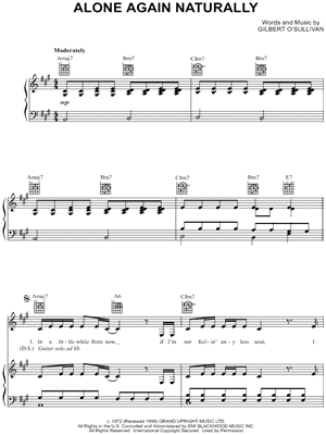 Alone Again (Naturally) (Lead Sheet / Fake Book) - Print Sheet Music