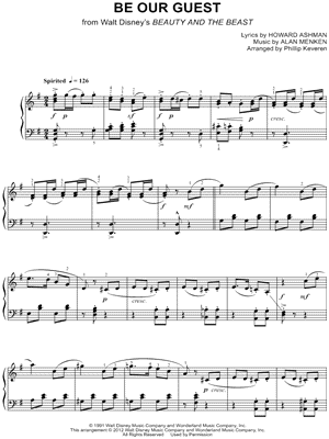 Be Our Guest Sheet Music 36 Arrangements Available Instantly Musicnotes