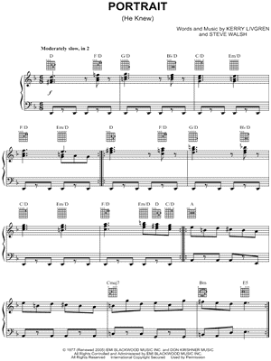 Play The Game Tonight by Kansas - Piano, Vocal, Guitar - Digital Sheet Music