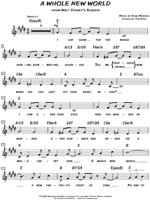 A Whole New World Sheet Music 1 Arrangements Available Instantly Musicnotes