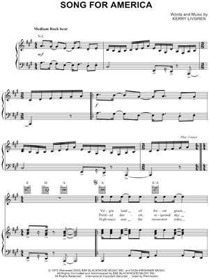 Play The Game Tonight by Kansas - Piano, Vocal, Guitar - Digital Sheet Music