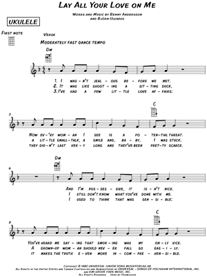 Lay All Your Love On Me - ABBA - ESL worksheet by chrysalis