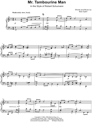 Mr Tambourine Man Sheet Music 9 Arrangements Available Instantly Musicnotes