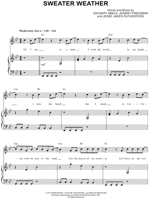 The Neighbourhood Sheet Music Downloads At Musicnotes Com