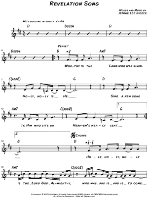 Revelation Song (Beginning Piano Solo) - Print Sheet Music Now