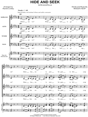 Hide and Seek Sheet Music - 8 Arrangements Available Instantly - Musicnotes