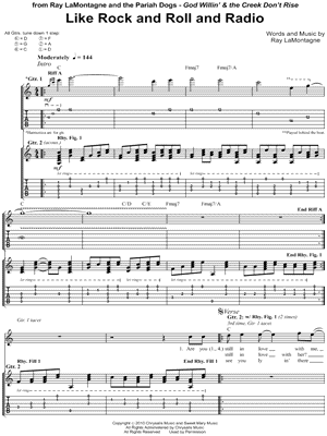 Ray LaMontagne and The Pariah Dogs - Like Rock and Roll and Radio - Sheet Music (Digital Download)