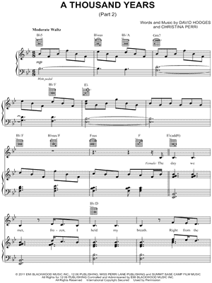 A Thousand Years Sheet Music 109 Arrangements Available Instantly Musicnotes