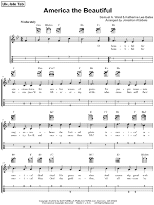 America The Beautiful Chord Chart