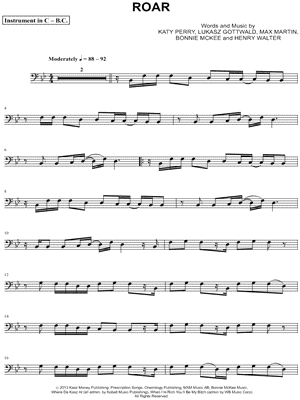 katy perry bass clef instrument sheet music downloads at musicnotes com cello pop sheet music