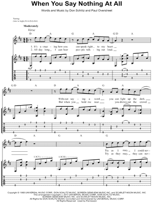 Alison Krauss & Union Station - When You Say Nothing At All - Sheet Music (Digital Download)