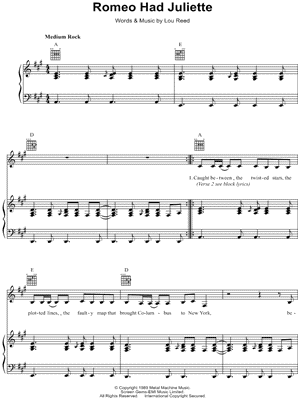 Download Digital Sheet Music of romeo for Piano, Vocal and Guitar