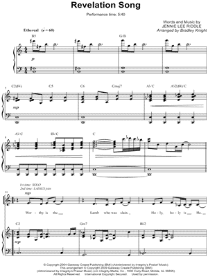 Passion: Revelation Song sheet music for voice, piano or guitar