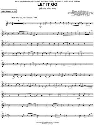 "Do You Want to Build a Snowman? - Bb Instrument" from 'Frozen' Sheet