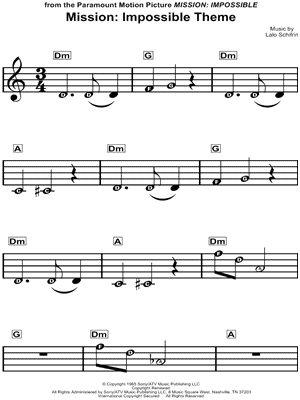A la verdad Bermad Tratamiento Mission: Impossible Theme" Sheet Music - 52 Arrangements Available  Instantly - Musicnotes