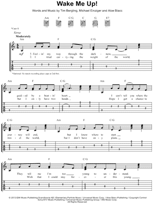 Avicii "Wake Me Up" Guitar Tab in A Minor - Download & Print.