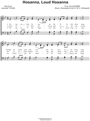 Hosanna, Loud Hosanna