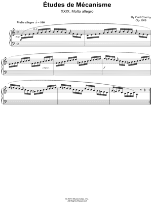 Etudes de Mecanisme: XXIX. Molto allegro