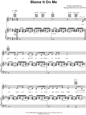 Print and download Blame It On Me sheet music by George Ezra. 