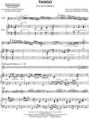 Por Una Cabeza Sheet Music 14 Arrangements Available Instantly Musicnotes