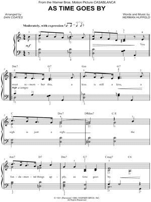 As Time Goes By Casablanca Instrumental Casablanca As Time Goes By Herman Hupfeld Best Of Soundtrack