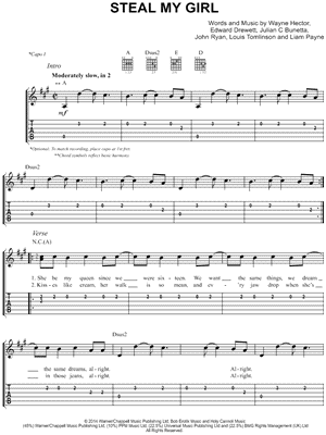 Steal My Girl Sheet Music, One Direction