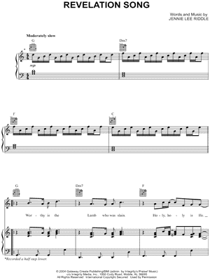 Revelation Song (Big Note Piano) - Print Sheet Music Now