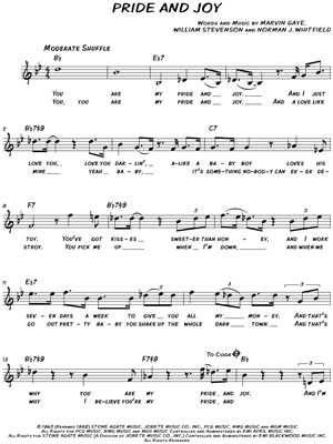Download Digital Sheet Music of Marvin Gaye for Melody line, Lyrics and  Chords
