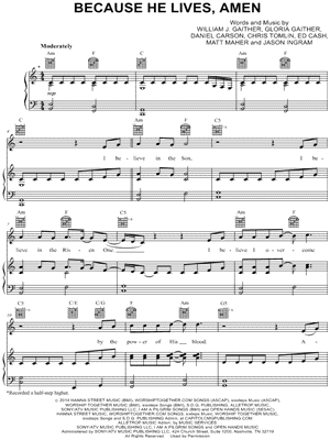 Your Love Defends Me sheet music for voice, piano or guitar (PDF)